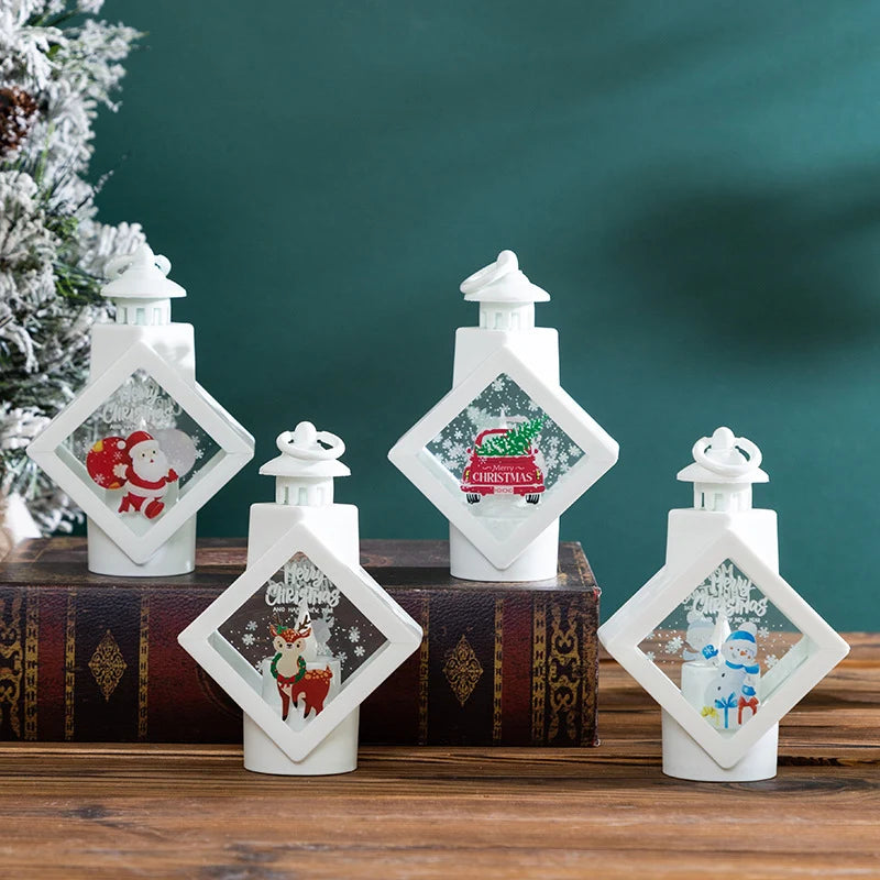 Christmas Lantern Reindeer & Snowflake Cutouts Indoor & Outdoor