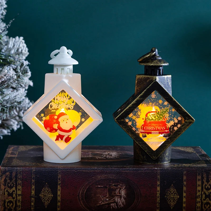Christmas Lantern Reindeer Snowflake Metal Indoor & Outdoor