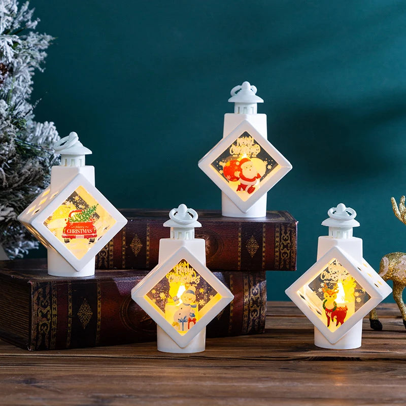 Christmas Lantern Reindeer Snowflake Metal Indoor & Outdoor