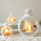 Christmas Lantern Santa Claus Scene LED Indoor & Outdoor