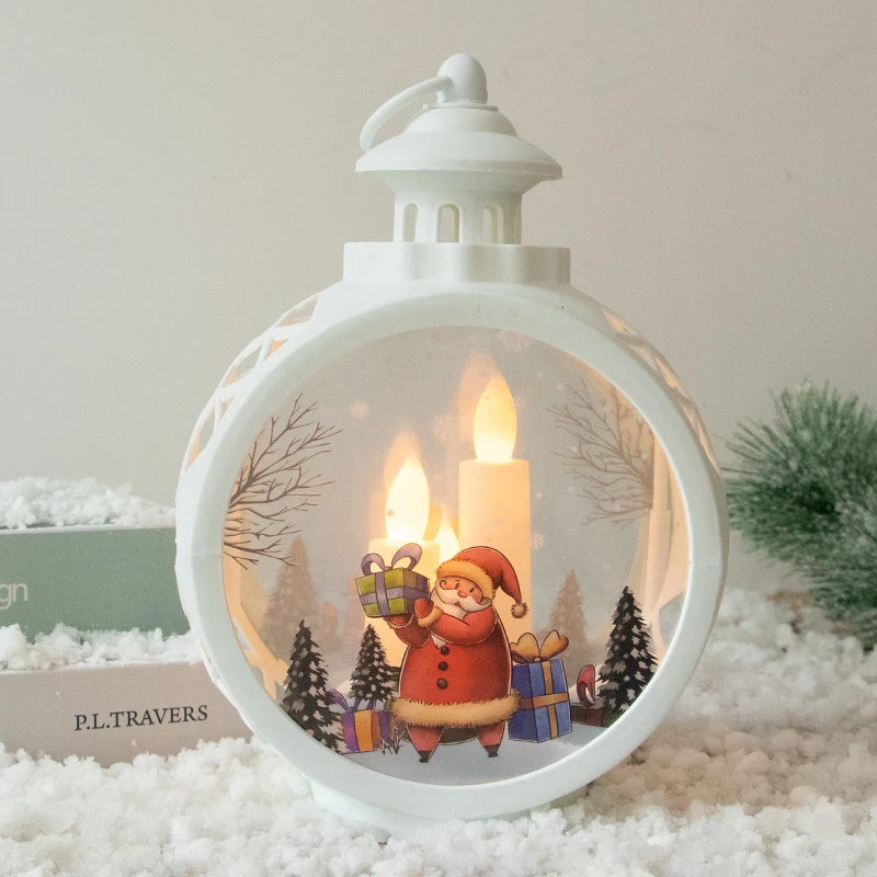 Christmas Lantern Santa Claus Scene LED Indoor & Outdoor