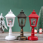 Christmas Lantern Santa Figurine Warm Glow Indoor & Outdoor