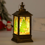 Christmas Lantern Santa & Gifts Indoor Bronze Or White