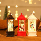 Christmas Lantern Santa Motif Warm Ambient Glow