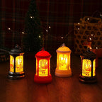 Christmas Lantern Santa Motif Warm LED Hanging Hook