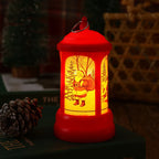 Christmas Lantern Santa Motif Warm LED Hanging Hook