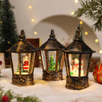 Christmas Lantern Santa Motif Warm LED Hanging Hook