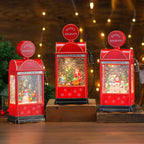 Christmas Lantern Santa Scene Soft LED Battery Operated
