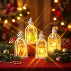 Christmas Lantern Santa & Tree Battery-Powered LED