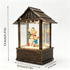 Christmas Lantern Snow Globe Built-In LED Battery-Free