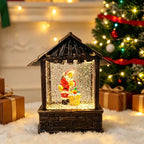 Christmas Lantern Snow Globe Built-In LED Battery-Free