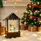 Christmas Lantern Snow Globe Built-In LED Battery-Free