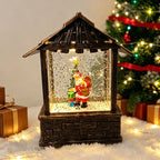 Christmas Lantern Snow Globe Built-In LED Battery-Free