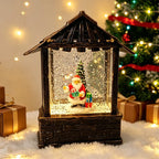 Christmas Lantern Snow Globe Built-In LED Battery-Free