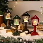 Christmas Lantern Snow Globe Effect & Warm White LED