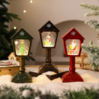 Christmas Lantern Snow Globe Effect & Warm White LED