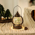 Christmas Lantern Snow Globe Metal & Glass LED