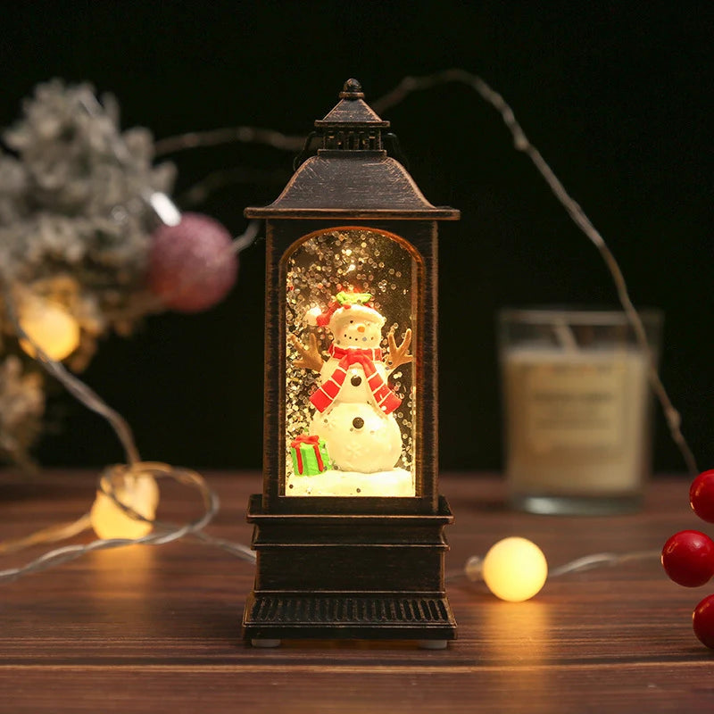 Christmas Lantern Snowman Design Warm LED