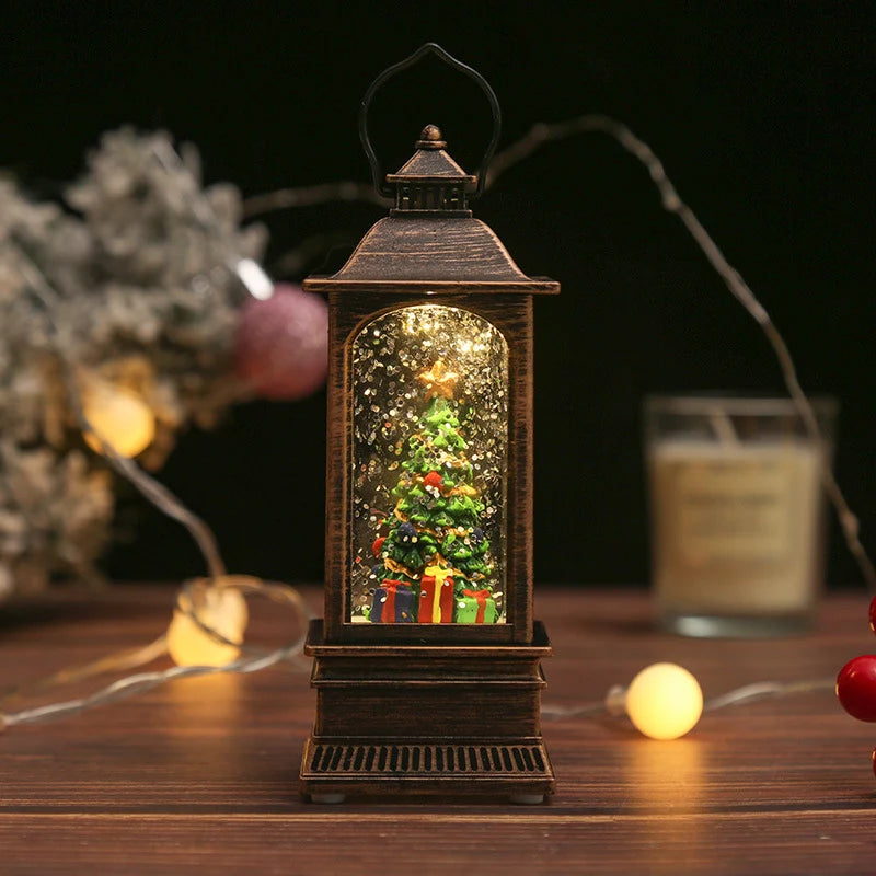 Christmas Lantern Snowman Design Warm LED