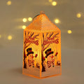 Christmas Lantern Snowman & Elk Warm LED