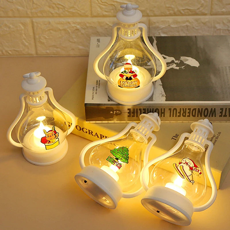 Christmas Lantern Snowman Motif LED & Battery-Operated Indoor Outdoor