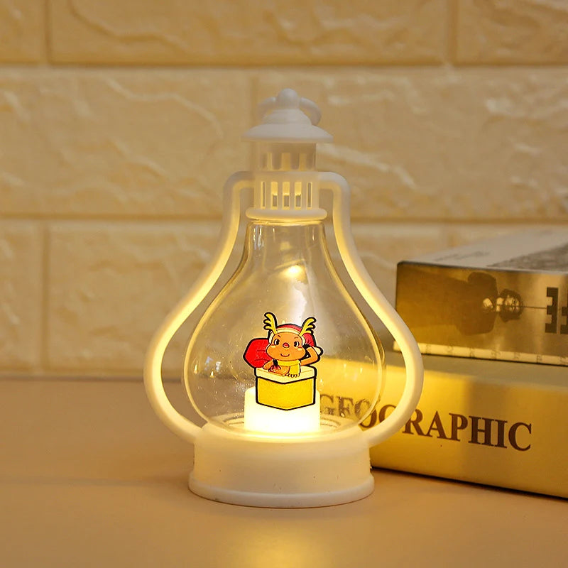 Christmas Lantern Snowman Motif LED & Battery-Operated Indoor Outdoor