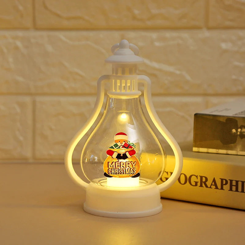 Christmas Lantern Snowman Motif LED & Battery-Operated Indoor Outdoor
