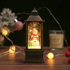 Christmas Lantern Snowman Scene Warm LED