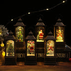 Christmas Lantern Snowman Scene Warm LED