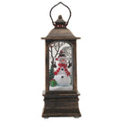 Christmas Lantern Snowman Scene Warm LED