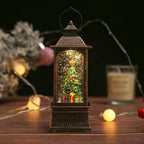 Christmas Lantern Snowman Scene Warm LED