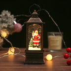 Christmas Lantern Snowman Scene Warm LED