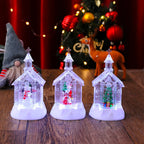 Christmas Lantern Snowman Scene & Warm White LED