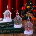 Christmas Lantern Snowman Scene & Warm White LED