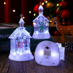 Christmas Lantern Snowman Scene & Warm White LED