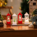 Christmas Lantern Soft Glow Cordless Snowman Scene