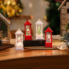 Christmas Lantern Soft Glow Cordless Snowman Scene