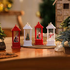 Christmas Lantern Soft Glow Cordless Snowman Scene