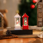 Christmas Lantern Soft Glow Cordless Snowman Scene