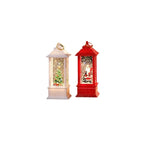 Christmas Lantern Soft Glow Cordless Snowman Scene