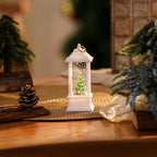 Christmas Lantern Soft Glow Cordless Snowman Scene
