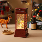 Christmas Lantern Soft LED Santa & Snow Scene Indoor Outdoor