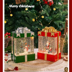 Christmas Lantern Soft LED Santa & Snow Scene Indoor Outdoor