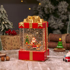 Christmas Lantern Soft LED Santa & Snow Scene Indoor Outdoor