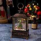 Christmas Lantern Soft LED Santa & Snow Scene Indoor Outdoor