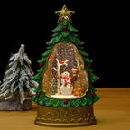 Christmas Lantern Soft LED Santa & Snow Scene Indoor Outdoor
