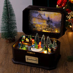 Christmas Lantern Soft LED Santa & Snow Scene Indoor Outdoor
