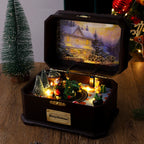 Christmas Lantern Soft LED Santa & Snow Scene Indoor Outdoor