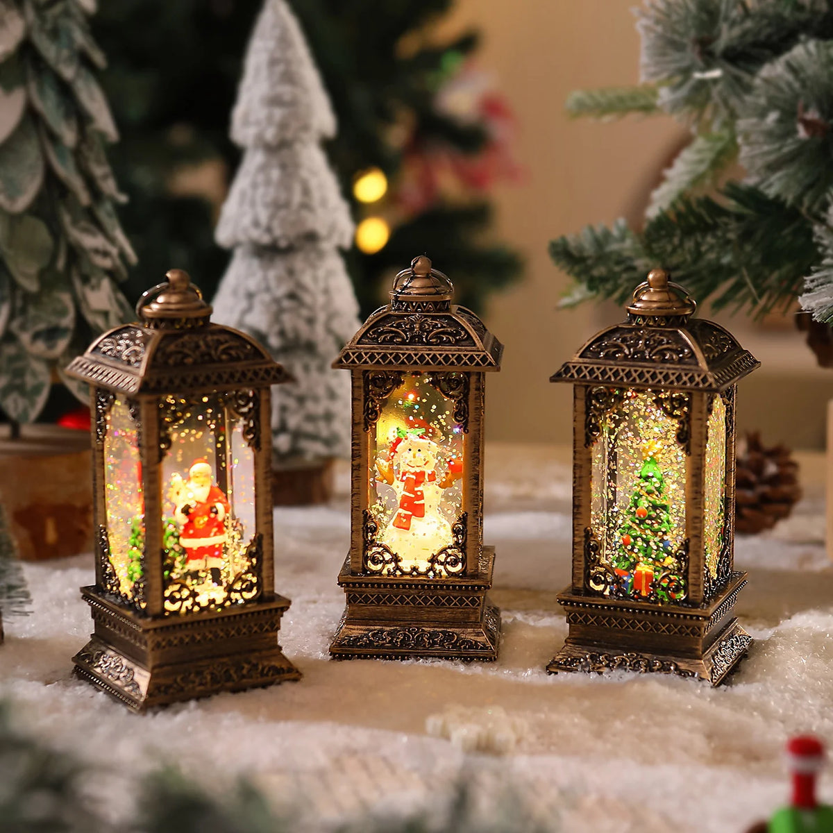 Christmas Lantern Vintage Metal Interior Light