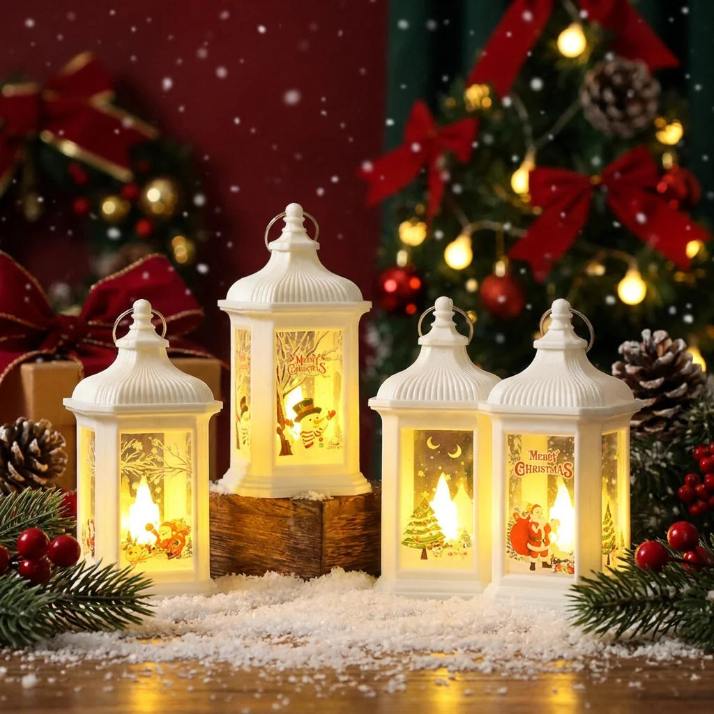Christmas Lantern Warm LED Light Festive Motifs
